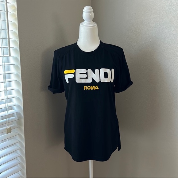 Fendi x Fila Collaboration Logo T-Shirt - S - Picture 3 of 11